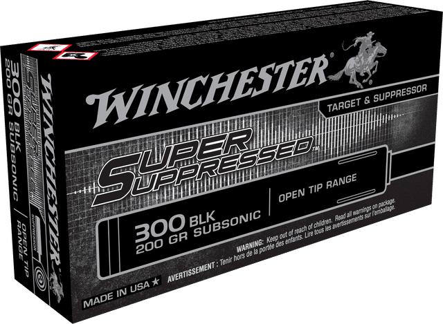 Winchester, Super Suppressed, 300 Aac Blackout, Open Tip, 200 Grain, 20 Rounds