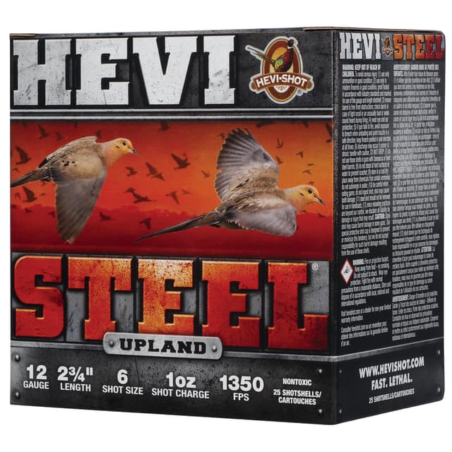 Hevi-Shot Hevi Steel Upland Shotgun Ammo 12 ga. 2.75 in. 1 oz. 6 Shot 25 rd.