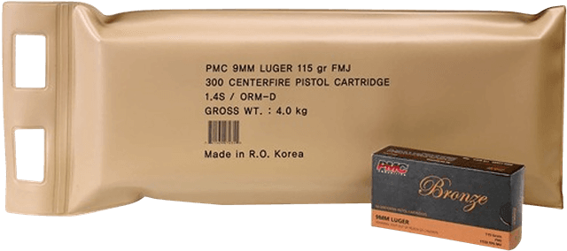 PMC Bronze 9mm Luger FMJ 115 Grain 300 Rounds