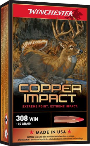 Winchester Copper Impact .308 Winchester Copper Extreme 150 Grain 20 Rounds
