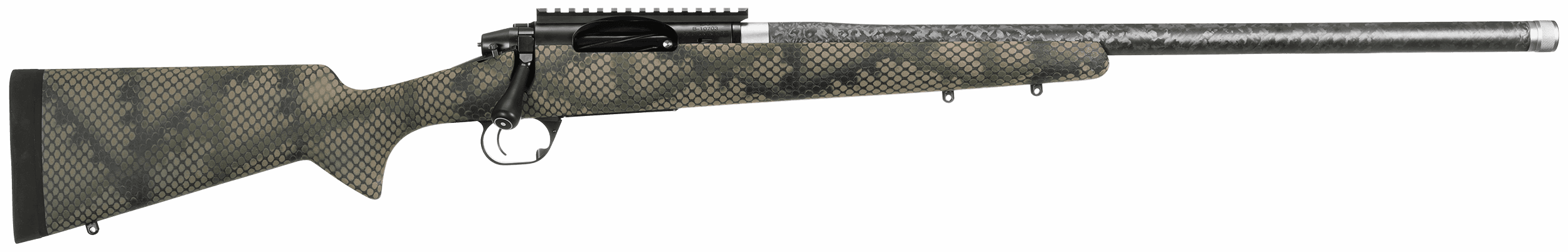 Proof Research 127377 Elevation Lightweight Hunter Full Size 300 Win Mag 4+1, 24" Carbon Fiber Match Grade/Threaded Barrel, Black Steel Receiver, TFDE Fixed Stock,