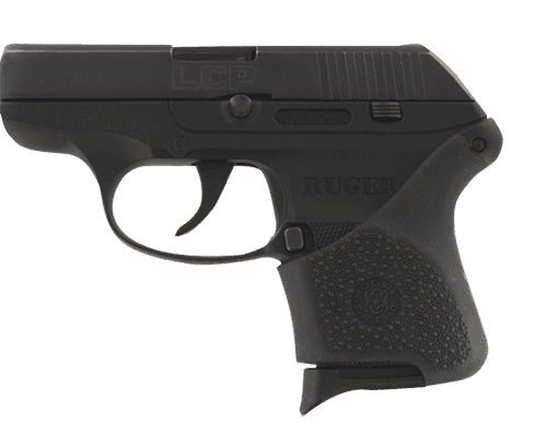 Hogue 18100 HandAll Hybrid Grip Sleeve made of Rubber with Textured Black Finish for Ruger LCP