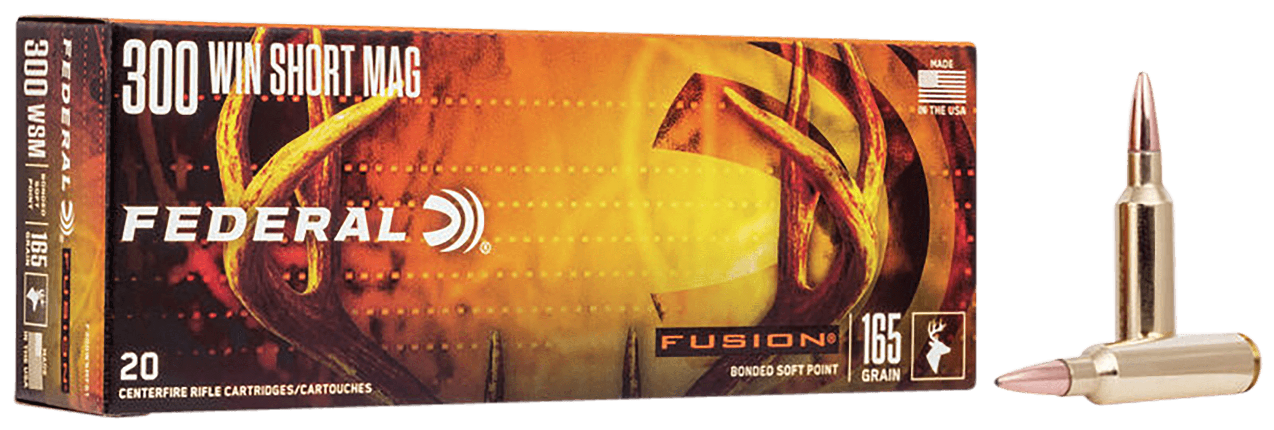 Federal Fusion 300 WSM Soft Point 165 Grain 20 Rounds