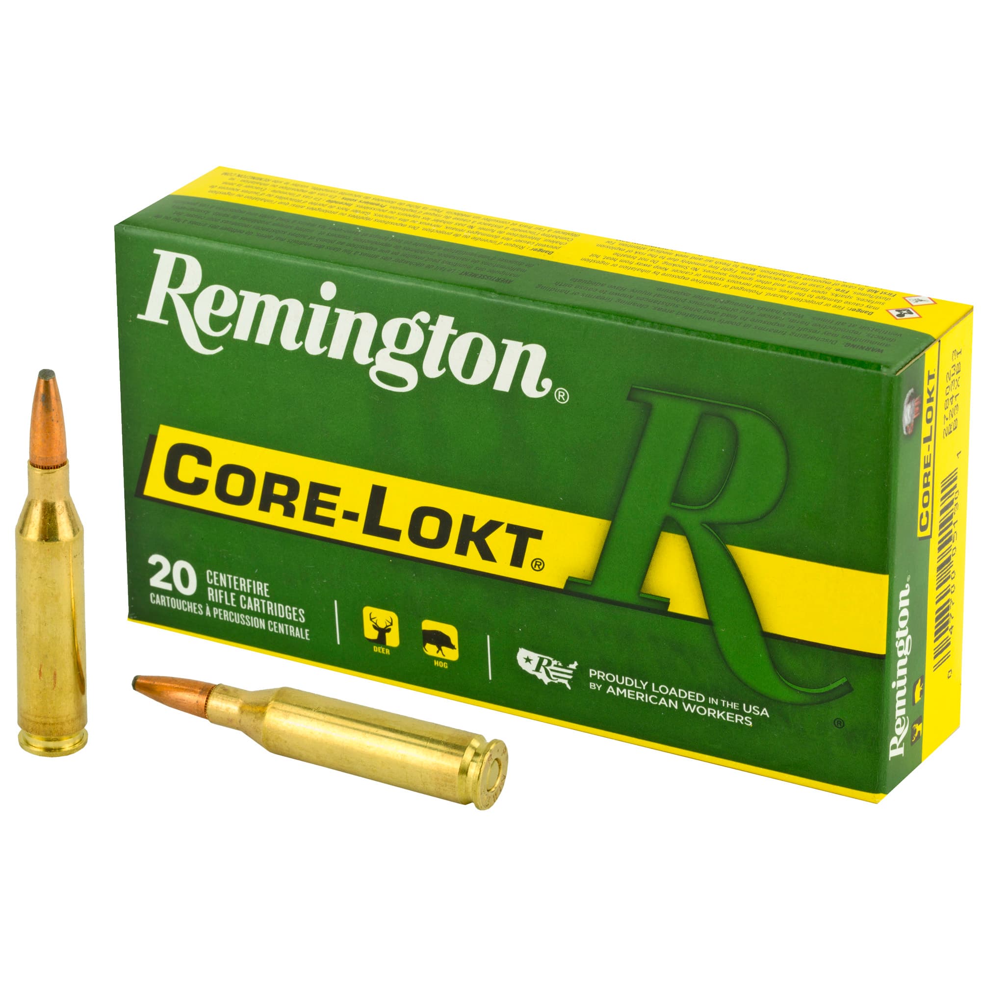 Remington, Core Lokt, .243 Winchester, Pointed Soft Point, 100 Grain, 20 Rounds