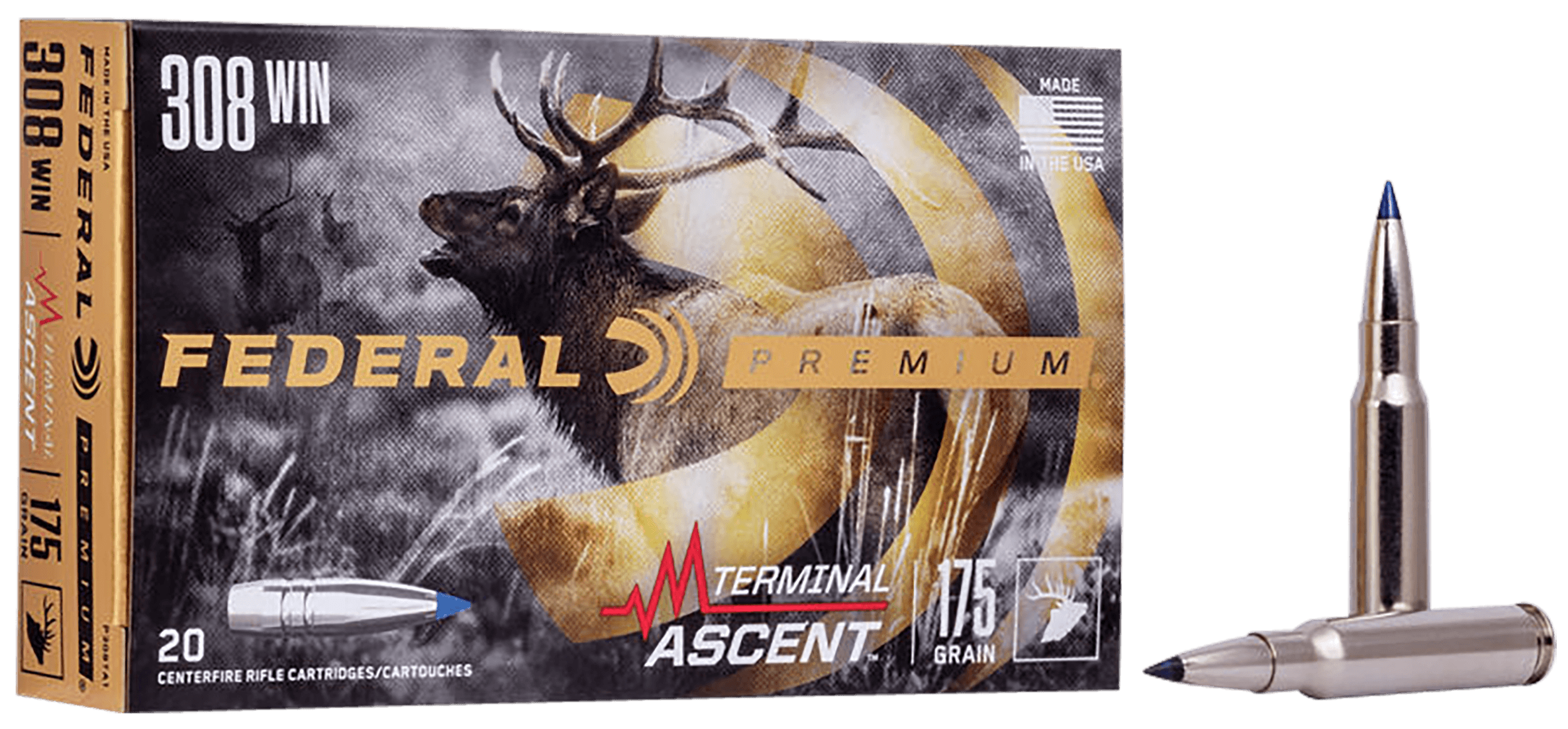 Federal Premium, Terminal Ascent, .308 Winchester, 175 Grain, 20 Rounds