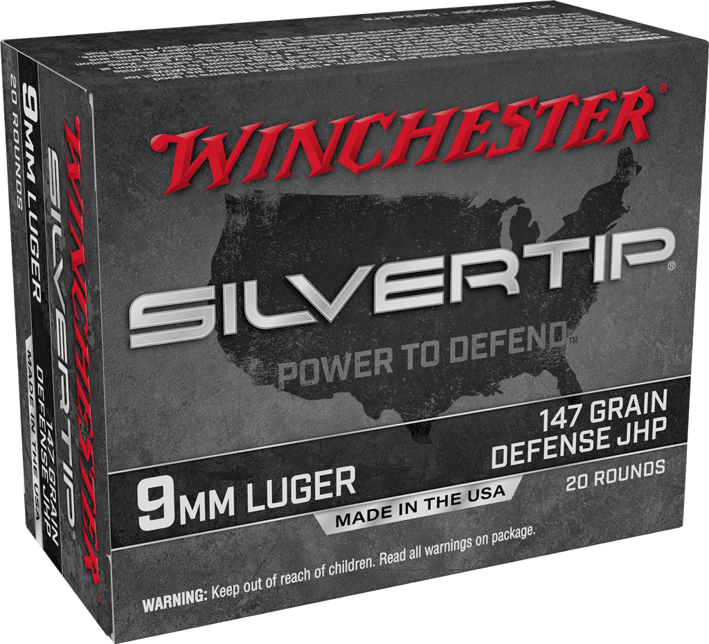 Winchester Super-X, 9mm Luger, Silvertip Hollow Point, 147 Grain, 20 Rounds
