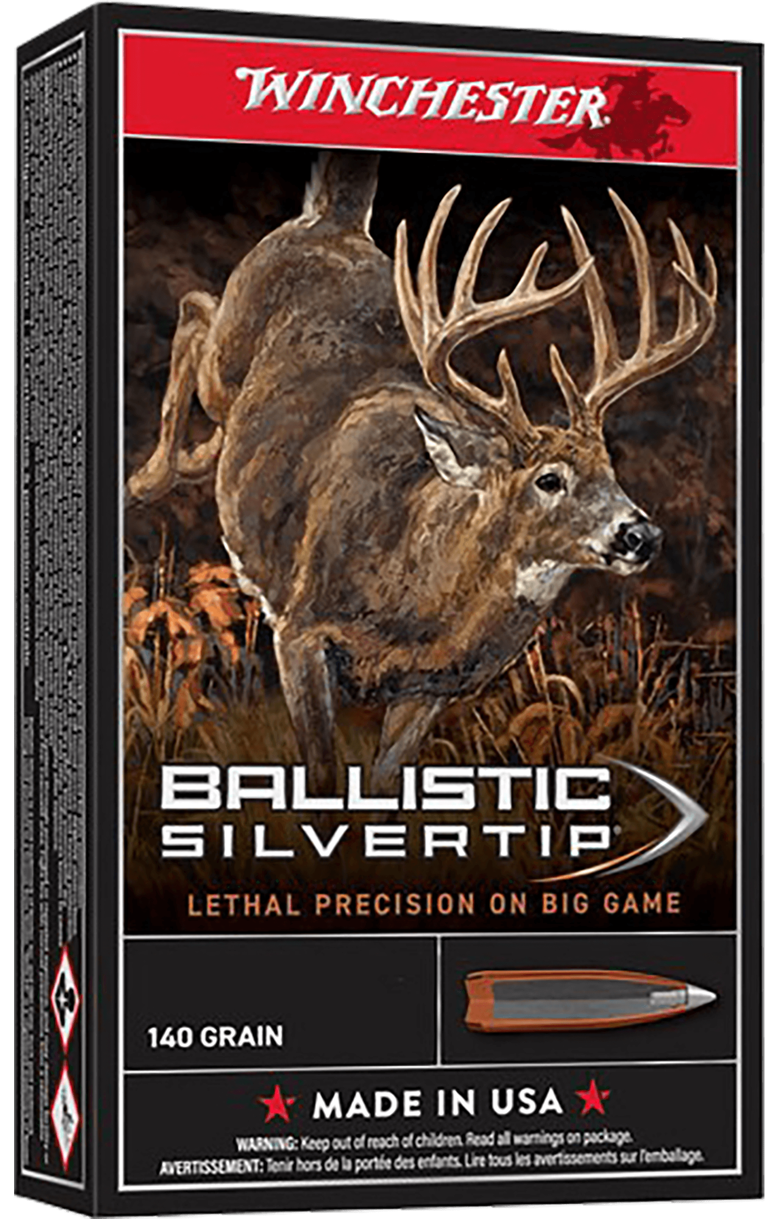 Winchester, Ballistic Silvertip, 6.5 PRC, Bonded Rapid Expansion PHP, 140 Grain, 20 Rounds