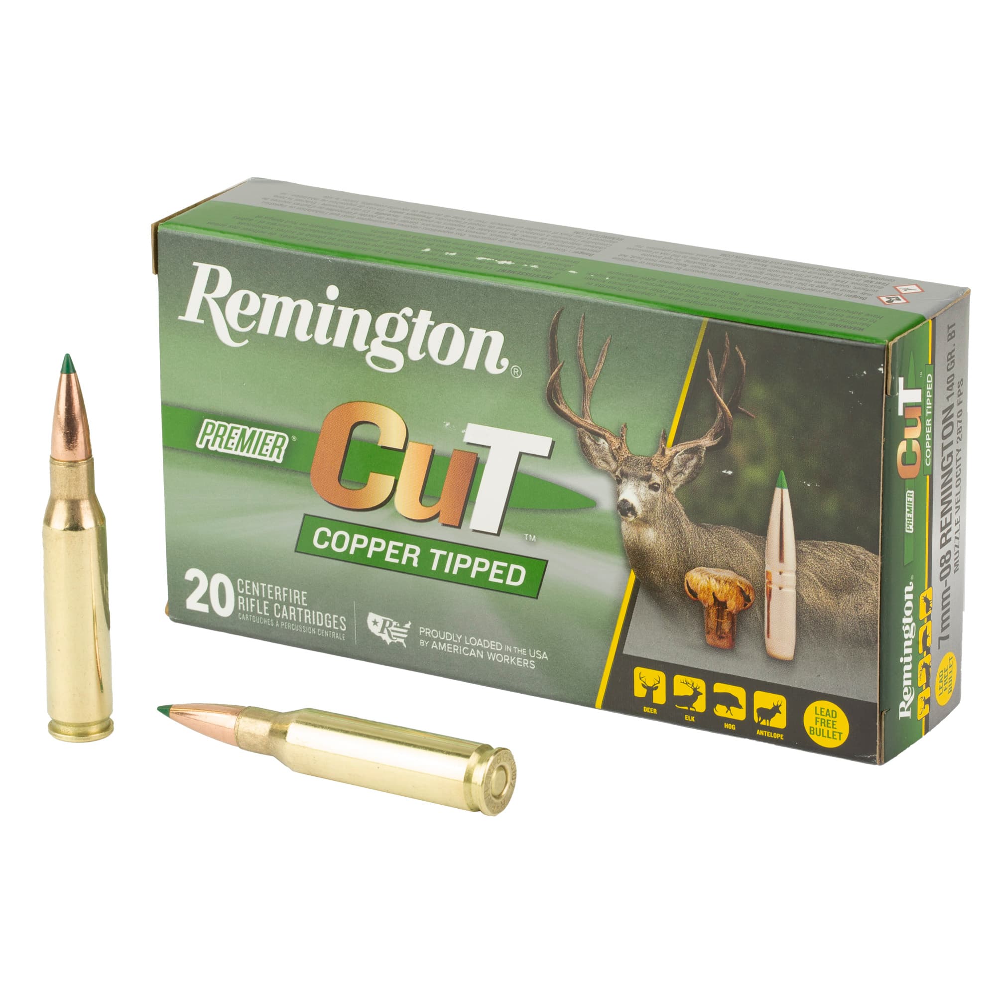 Remington Premier Cut 7mm-08 Rem Copper 140 Grain 20 Rounds